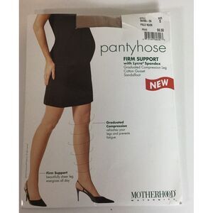 Motherhood Maternity Pantyhose Sandalfoot Pale Nude Color Size S Compression new